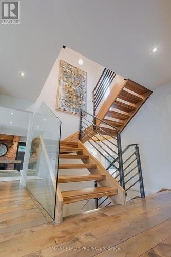 Solid walnut stairs - 45 Blackburn Crescent, Middlesex Centre (Kilworth), ON - Indoor Photo Showing Other Room