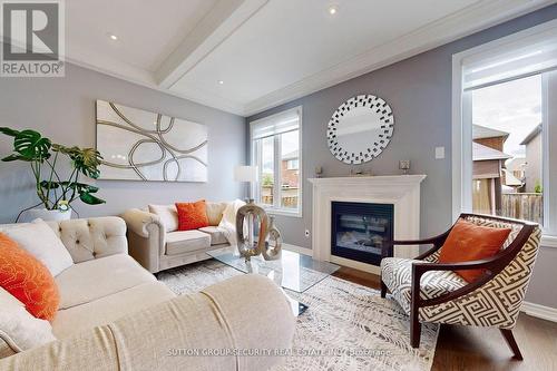 142 Mccann Crescent, Bradford West Gwillimbury (Bradford), ON - Indoor Photo Showing Living Room With Fireplace