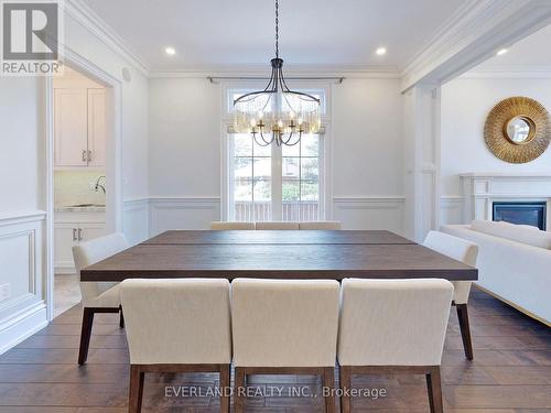 83 Ridgevale Drive, Toronto (Englemount-Lawrence), ON - Indoor Photo Showing Dining Room With Fireplace