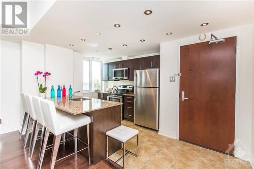 234 Rideau Street Unit#2406, Ottawa, ON - Indoor Photo Showing Kitchen With Stainless Steel Kitchen