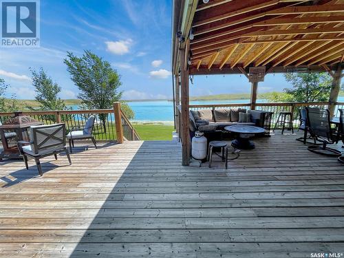 Merilee Way, Rock Ridge Rv Resort, Webb Rm No. 138, SK - Outdoor With Body Of Water With Deck Patio Veranda With Exterior