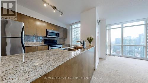 3806 - 11 Brunel Court, Toronto (Waterfront Communities), ON - Indoor Photo Showing Kitchen With Double Sink With Upgraded Kitchen