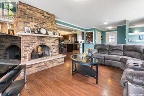 3762 Haliburton Avenue, Furdale, SK - Indoor Photo Showing Living Room With Fireplace