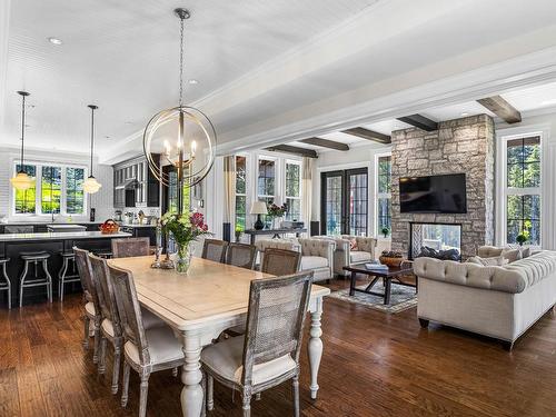 5411 Lookout Ridge Place, Sun Peaks, BC - Indoor Photo Showing Dining Room With Fireplace