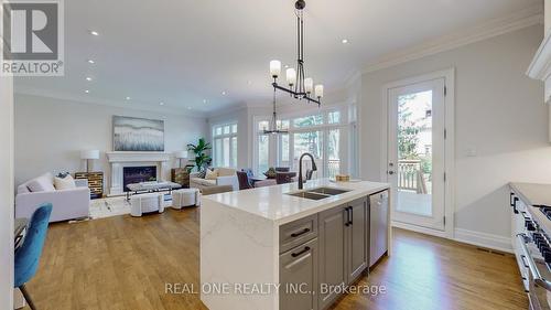 222 Florence Avenue, Toronto (Lansing-Westgate), ON - Indoor Photo Showing Kitchen With Fireplace With Double Sink