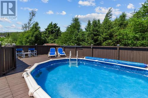 14 Western Island Pond Drive, Torbay, NL - Outdoor With Above Ground Pool With Backyard