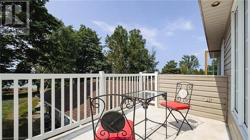 Primary suite balcony overlooks the lake. - 46 Bell Drive, Huron-Kinloss, ON - Outdoor With Balcony