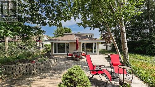 Spacious deck in the backyard. - 46 Bell Drive, Huron-Kinloss, ON - Outdoor With Deck Patio Veranda