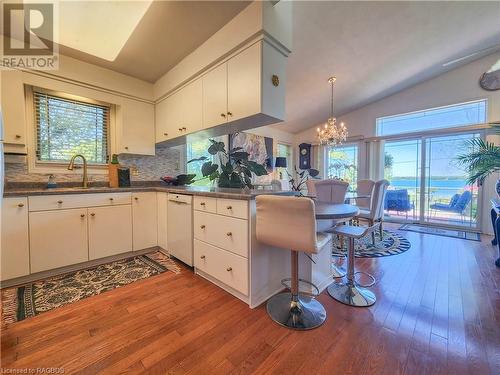 37 Reid'S Pt Rd, South Bruce Peninsula, ON - Indoor Photo Showing Kitchen With Double Sink