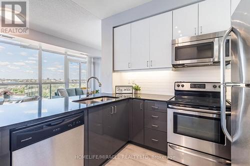 1008 - 1185 The Queensway, Toronto (Islington-City Centre West), ON - Indoor Photo Showing Kitchen With Double Sink With Upgraded Kitchen