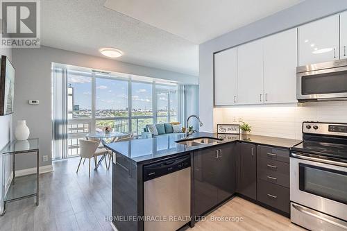 1008 - 1185 The Queensway, Toronto (Islington-City Centre West), ON - Indoor Photo Showing Kitchen With Double Sink With Upgraded Kitchen