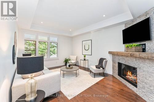 739 Nashville Road, Vaughan, ON - Indoor Photo Showing Living Room With Fireplace