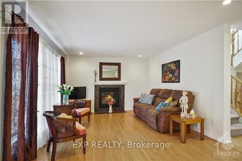 618 Beatrice Drive, Ottawa, ON - Indoor Photo Showing Living Room With Fireplace