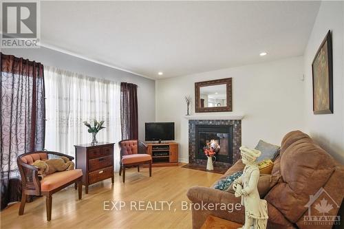 618 Beatrice Drive, Ottawa, ON - Indoor Photo Showing Living Room With Fireplace