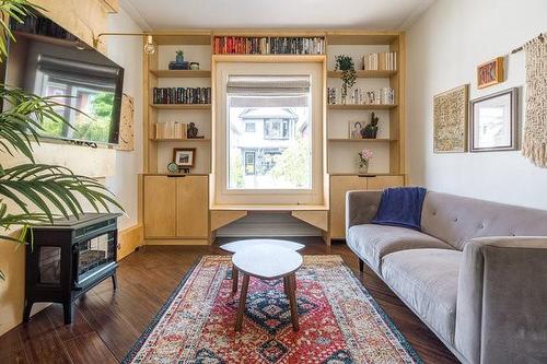 385 Herkimer Street, Hamilton, ON - Indoor Photo Showing Living Room With Fireplace