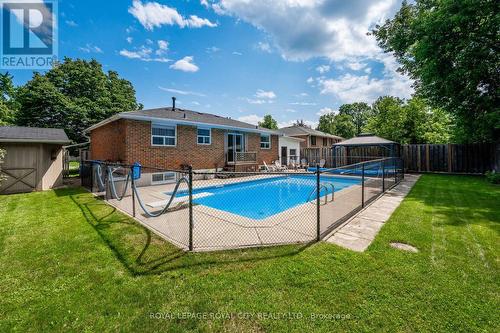 153 Anne Boulevard, Milton, ON - Outdoor With In Ground Pool With Backyard With Exterior