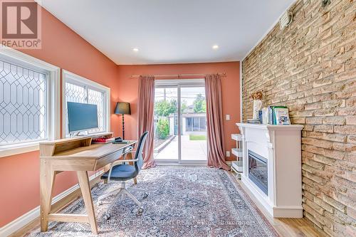 5010 Brady Avenue, Burlington (Appleby), ON - Indoor Photo Showing Office With Fireplace