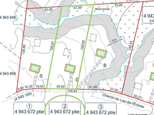 Plan (croquis) - Ch. Du Lac-De-L'Écluse, Val-Des-Monts, QC 