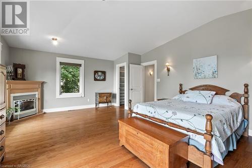 2nd Storey - primary bedroom - 58 Victoria Street, Kincardine, ON - Indoor Photo Showing Bedroom With Fireplace