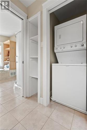 Laundry closet located in primary ensuite - 58 Victoria Street, Kincardine, ON - Indoor Photo Showing Laundry Room