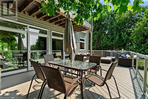 Direct deck access through living room/kitchen patio doors - 58 Victoria Street, Kincardine, ON - Outdoor With Deck Patio Veranda With Exterior