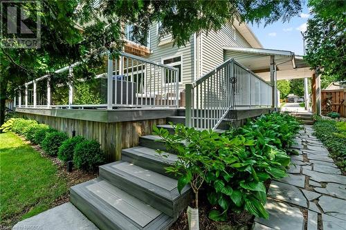 Composite stairs off of deck - 58 Victoria Street, Kincardine, ON - Outdoor With Deck Patio Veranda With Exterior