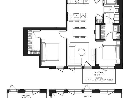 Plan (croquis) - 218-200 Rue Marie-Charles-Le Moyne, Longueuil (Le Vieux-Longueuil), QC 