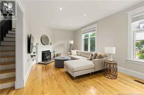 300 Highfield, Moncton, NB - Indoor Photo Showing Living Room With Fireplace