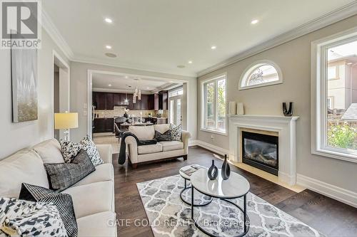 4663 Webb Street, Burlington (Alton), ON - Indoor Photo Showing Living Room With Fireplace