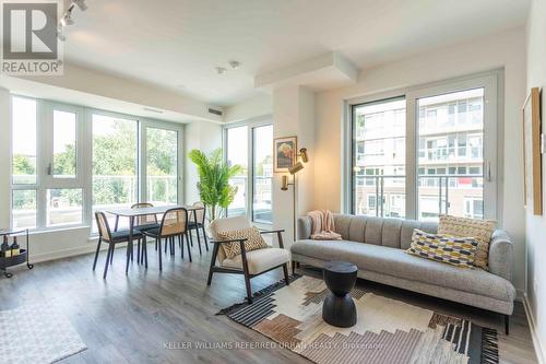 417 - 150 Logan Avenue, Toronto (South Riverdale), ON - Indoor Photo Showing Living Room