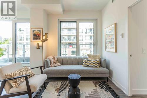 417 - 150 Logan Avenue, Toronto (South Riverdale), ON - Indoor Photo Showing Living Room