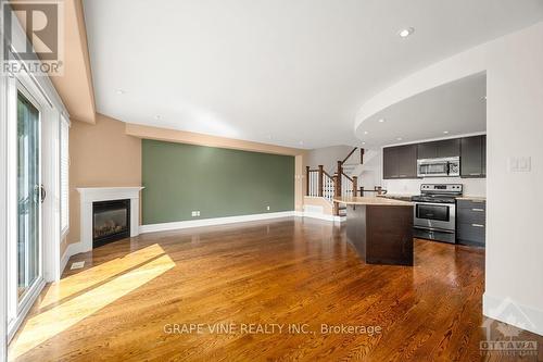 136 Montauk, Ottawa, ON - Indoor Photo Showing Kitchen With Fireplace