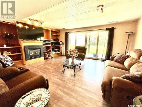 Eberle Acreage, Nipawin Rm No. 487, SK - Indoor Photo Showing Living Room With Fireplace