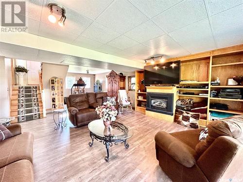 Eberle Acreage, Nipawin Rm No. 487, SK - Indoor Photo Showing Living Room With Fireplace