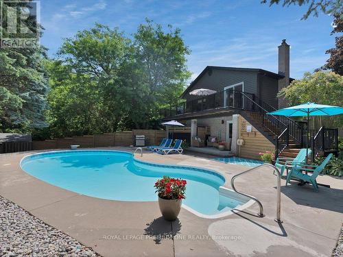 36 Simcoe Street, Caledon, ON - Outdoor With In Ground Pool With Deck Patio Veranda With Backyard