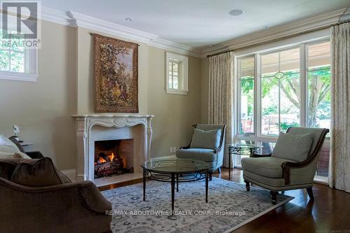 282 Dalewood Drive, Oakville (Eastlake), ON - Indoor Photo Showing Living Room With Fireplace