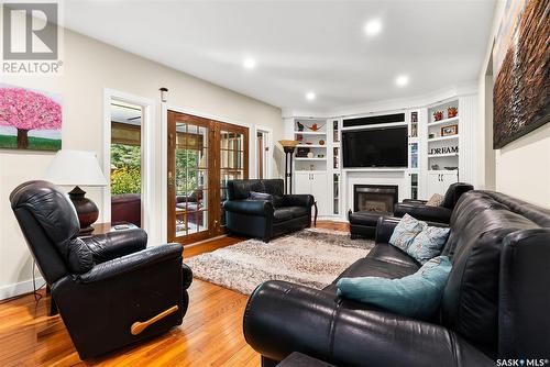 5 Capitol Place, White City, SK - Indoor Photo Showing Living Room With Fireplace