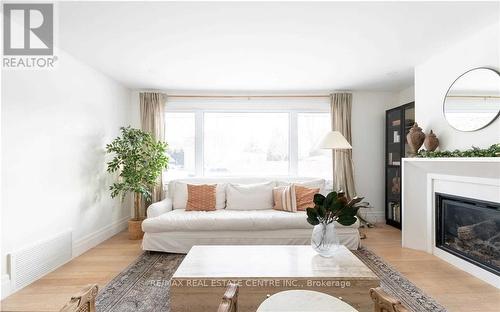 85 Miller Drive, Hamilton, ON - Indoor Photo Showing Living Room With Fireplace