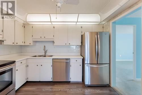 605 - 1400 Dixie Road, Mississauga (Lakeview), ON - Indoor Photo Showing Kitchen With Double Sink