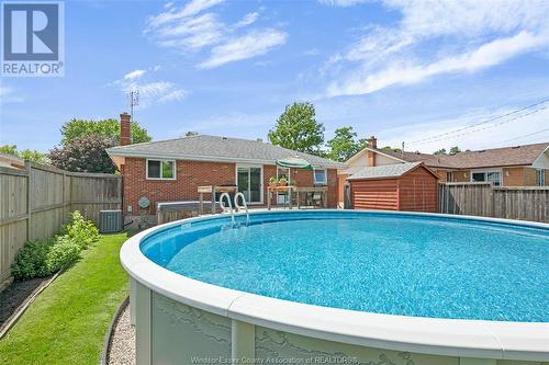 434 Bertha, Windsor, ON - Outdoor With Above Ground Pool With Backyard