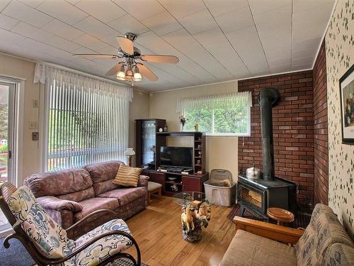 Salon - 495 Rg Ste-Madeleine, La Malbaie, QC - Indoor Photo Showing Living Room With Fireplace