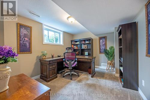 Basement bedroom, currently used as an office - 190 Emery Street, Central Elgin (Port Stanley), ON - Indoor Photo Showing Office