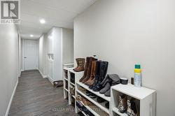 Mudroom in basement - 