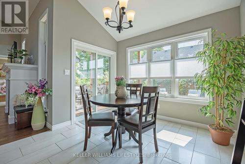 Breakfast nook, looking out towards backyard - 190 Emery Street, Central Elgin (Port Stanley), ON - Indoor Photo Showing Dining Room