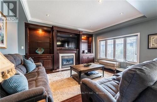 12 Sistine Court, Hamilton, ON - Indoor Photo Showing Living Room With Fireplace