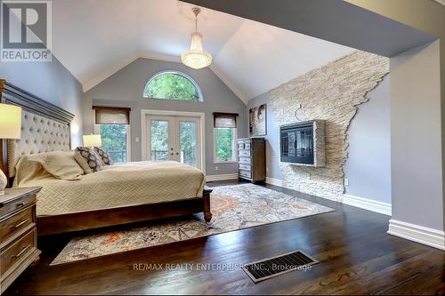 100 Old Mill Road, Toronto (Kingsway South), ON - Indoor Photo Showing Bedroom With Fireplace