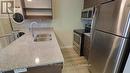 1801 - 318 Spruce Street, Waterloo, ON  - Indoor Photo Showing Kitchen With Stainless Steel Kitchen With Double Sink With Upgraded Kitchen 