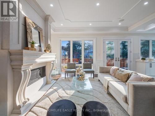 34 Brooklawn Avenue, Toronto (Cliffcrest), ON - Indoor Photo Showing Living Room With Fireplace