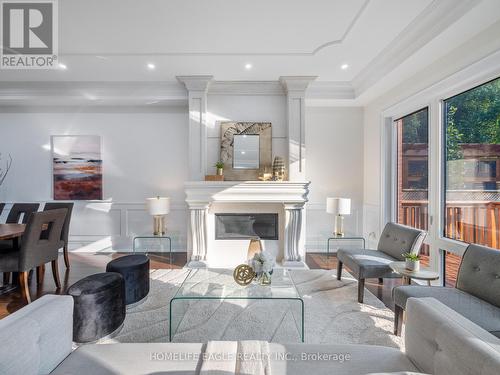 34 Brooklawn Avenue, Toronto, ON - Indoor Photo Showing Living Room With Fireplace