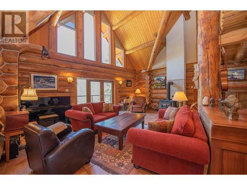 592 Bear Valley Road, Lumby, BC - Indoor Photo Showing Living Room With Fireplace